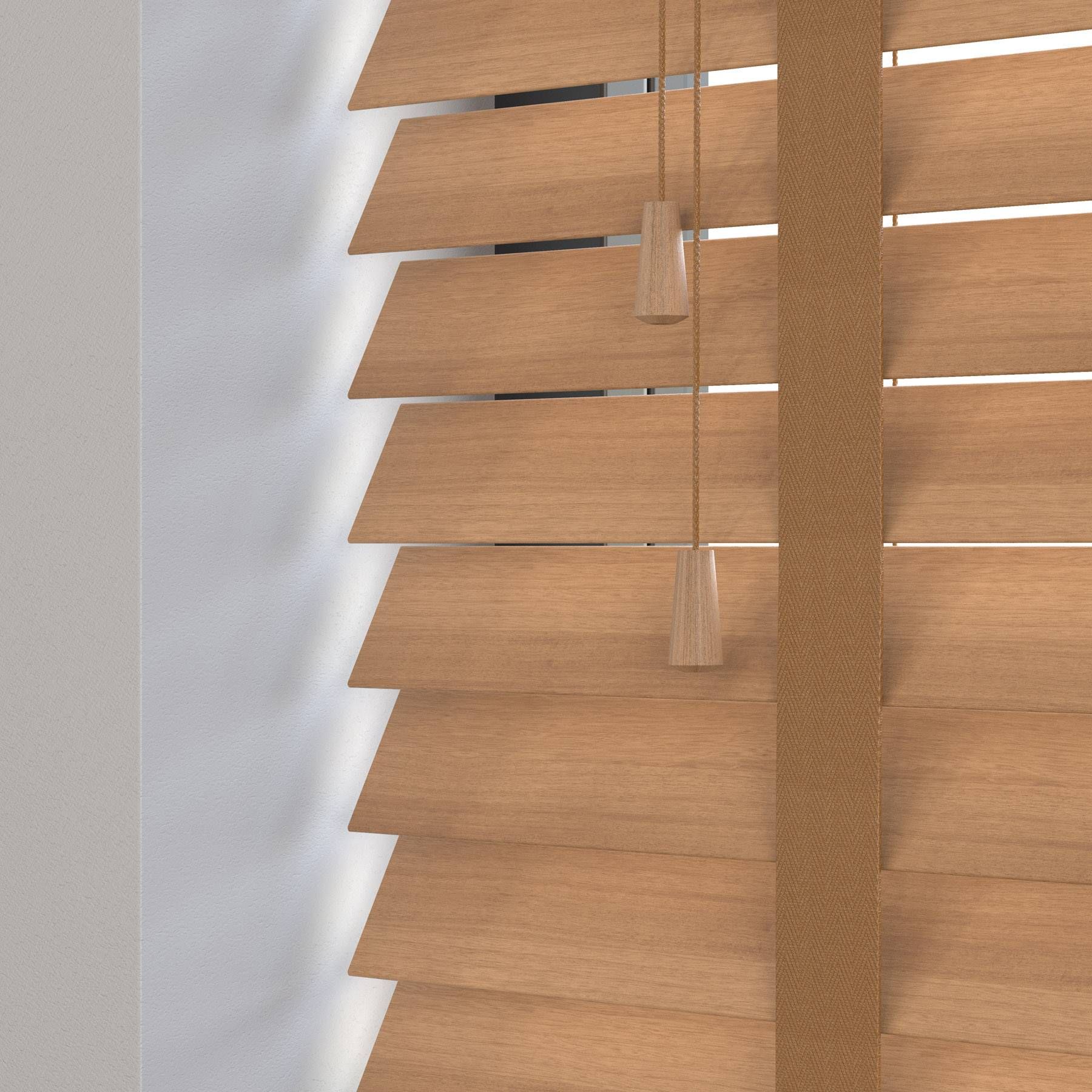 Amazon Taped Tuscan Oak Wooden Blinds | Swift Direct Blinds