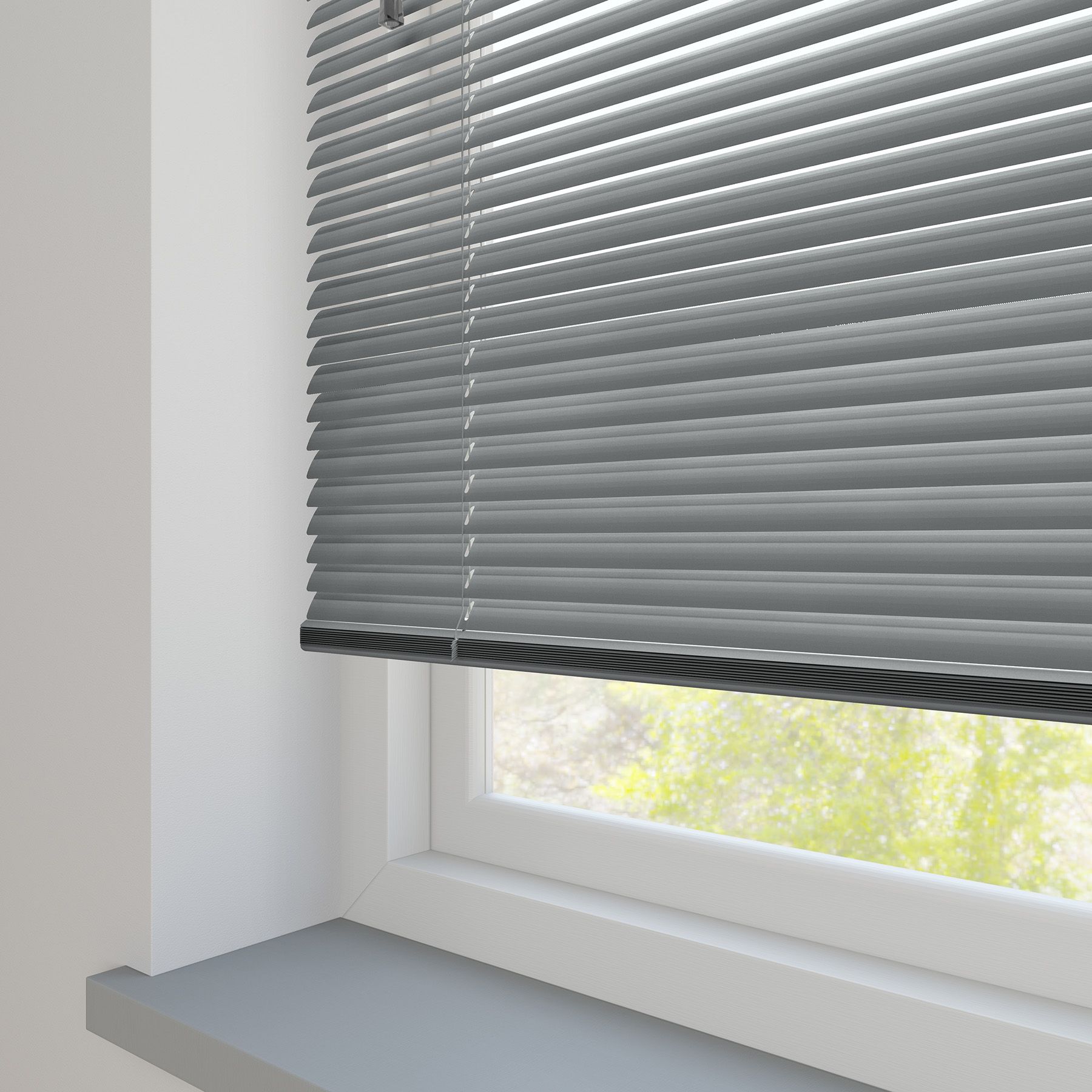 Turin Cool Grey Aluminium Blinds | Swift Direct Blinds