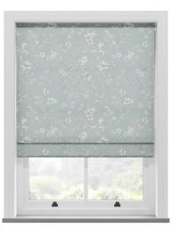 Etched Vine Eau De Nil Roman Blinds | Swift Direct Blinds