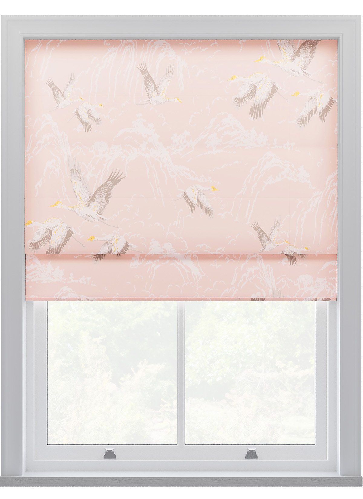 Laura Ashley Animalia Blush Roman Blind