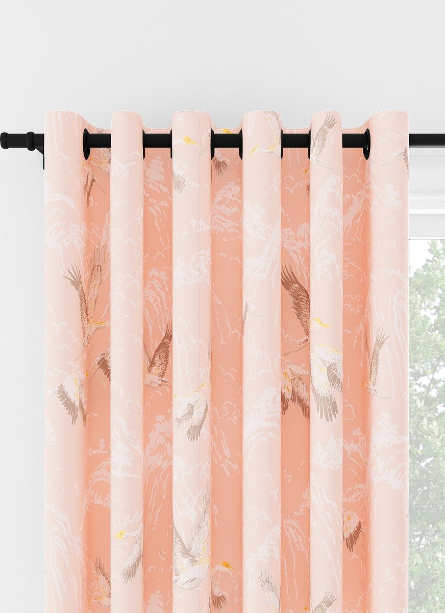 Laura Ashley Animalia Blush Eyelet Curtain