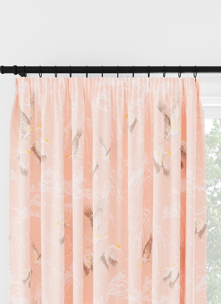 Laura Ashley Animalia Blush Pencil Pleat Curtain