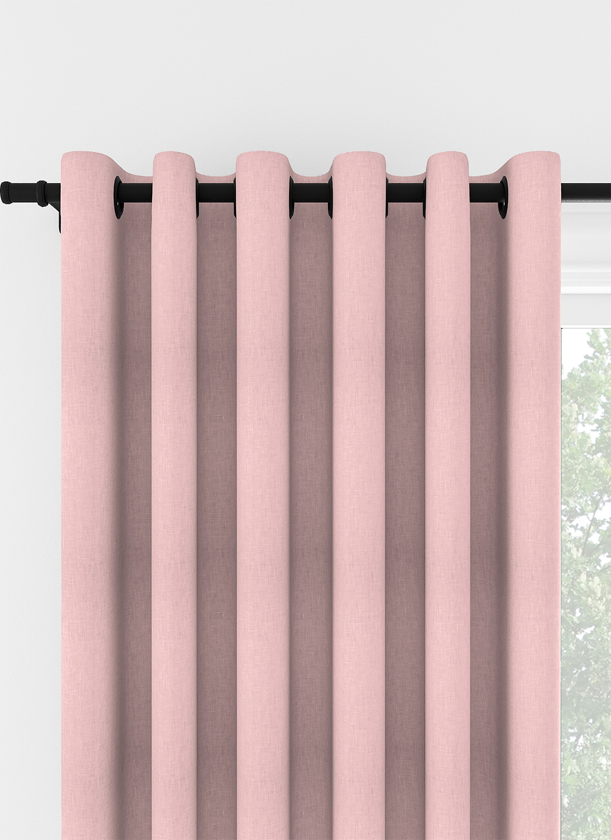 Laura Ashley Easton Blush Eyelet Curtain