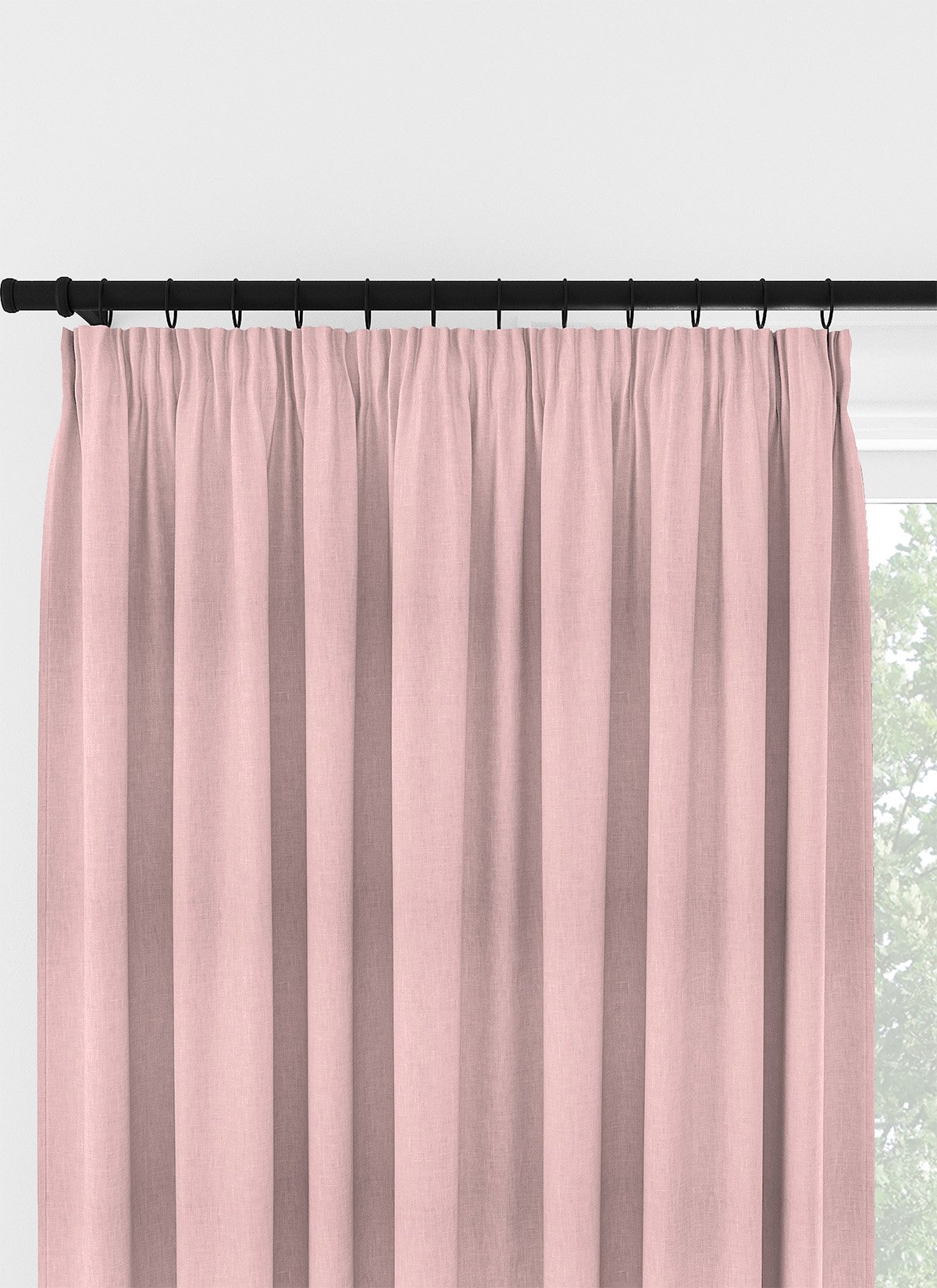 Laura Ashley Easton Blush Pencil Pleat Curtain