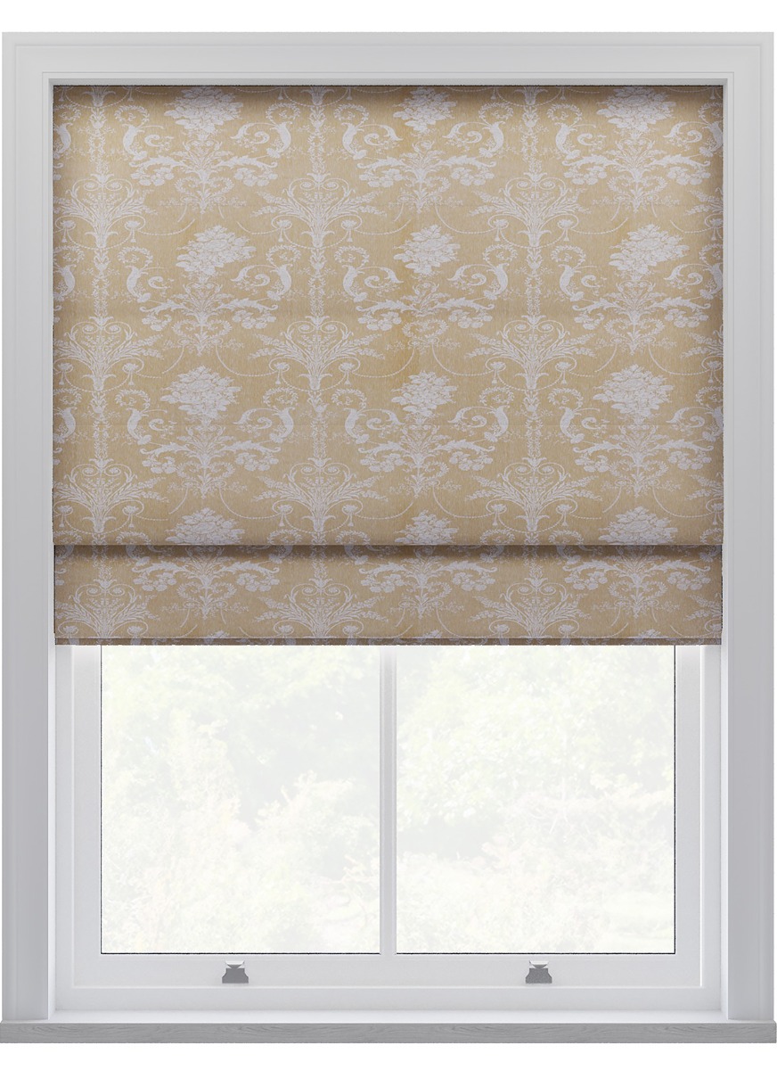 Laura Ashley Josette Woven Gold Roman Blind