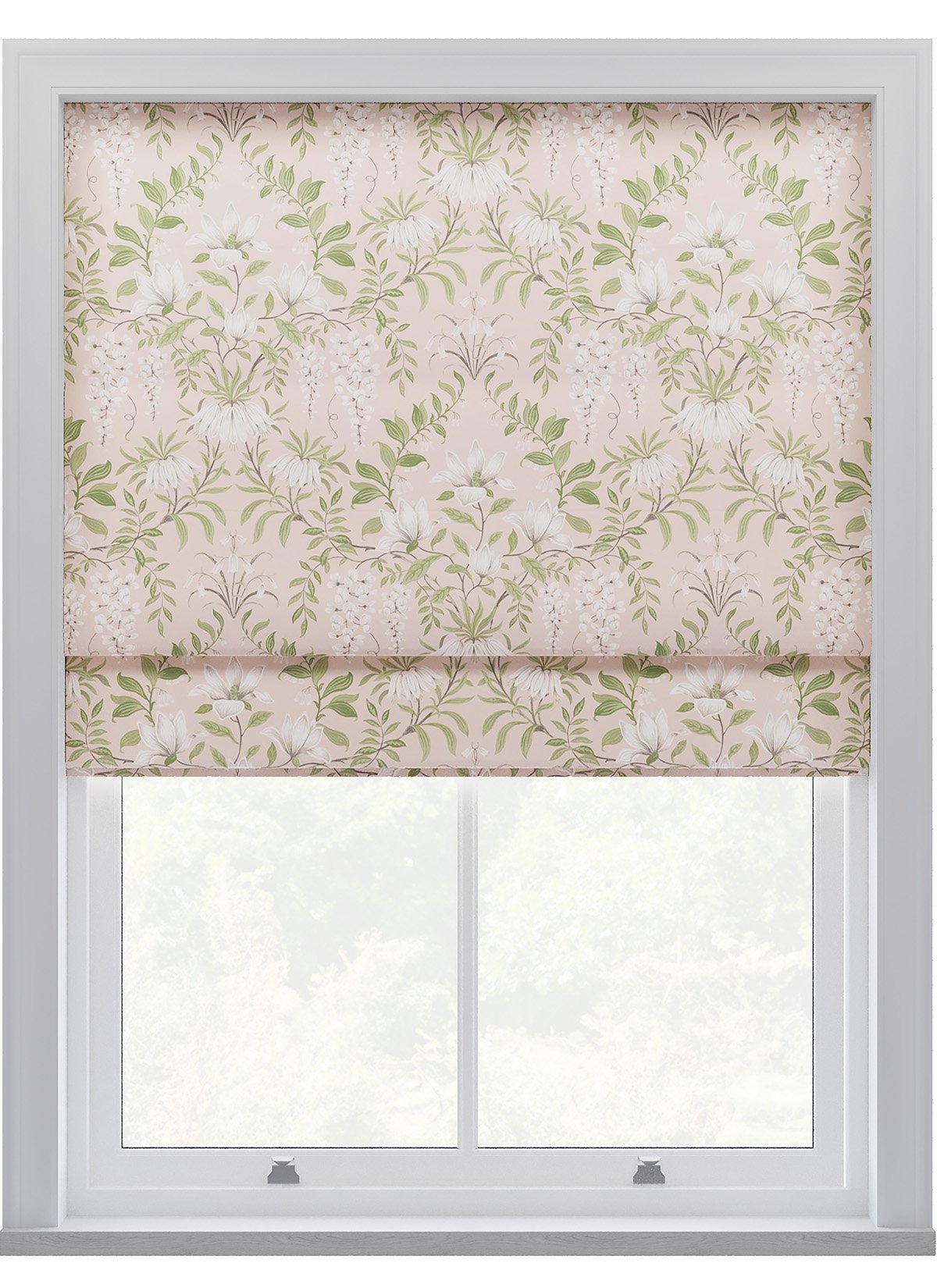 Laura Ashley Parterre Blush Roman Blind