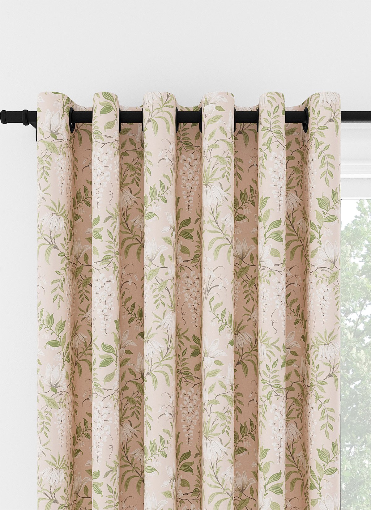 Laura Ashley Parterre Blush Eyelet Curtain